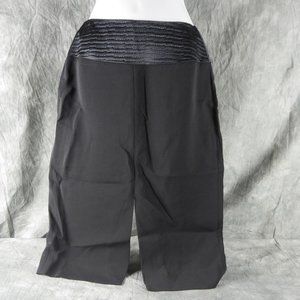 NEW L'AGENCE Sexy Double Split PENCIL SKIRT Woven Waistband BLACK Size 4 ANB